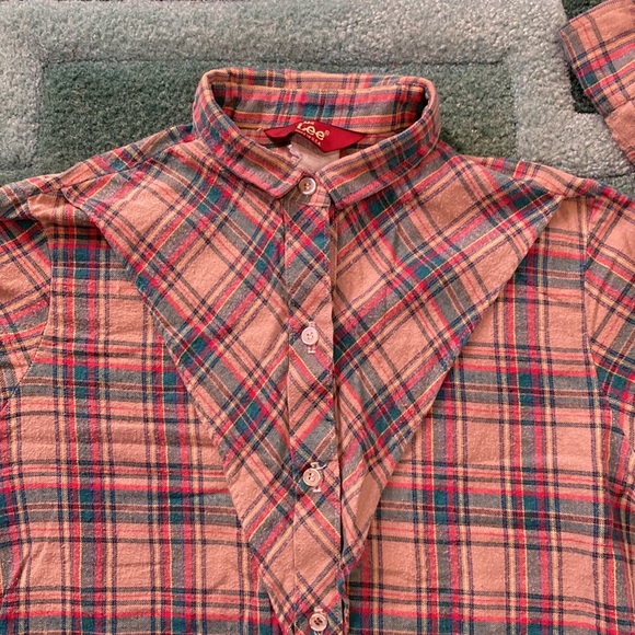 Ms Lee 100% Cotton Flannel Plaid Shirt, Sz 9-10,  Excellent Condition. - Picture 2 of 5